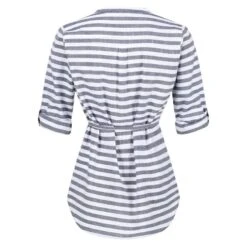 Regatta Chemisier MALAYA Femme (Blanc / Bleu Marine) -Regatta Boutique chemisier malaya femme blanc bleu marine 1