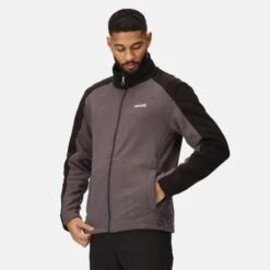 Regatta Hedman II Homme Randonnée Polaire - Gris Foncé / Noir -Regatta Boutique hedman ii homme randonnee polaire gris fonce noir 3