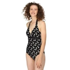 Regatta Maillot De Bain 1 Pièce FLAVIA Femme (Noir / Blanc) -Regatta Boutique maillot de bain 1 piece flavia femme noir blanc 2