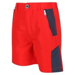 Regatta Short SORCER Enfant (Rouge Vif / Gris Foncé) -Regatta Boutique short sorcer enfant rouge vif gris fonce 2