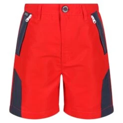 Regatta Short SORCER Enfant (Rouge Vif / Gris Foncé)