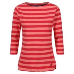 Regatta Tshirt BAYLA Femme (Rose Coquillage / Rouge Vif)
