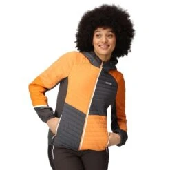 Regatta Veste à Capuche TRUTTON Femme (Orange Clair / Gris Phoque) -Regatta Boutique veste a capuche trutton femme orange clair gris phoque 2